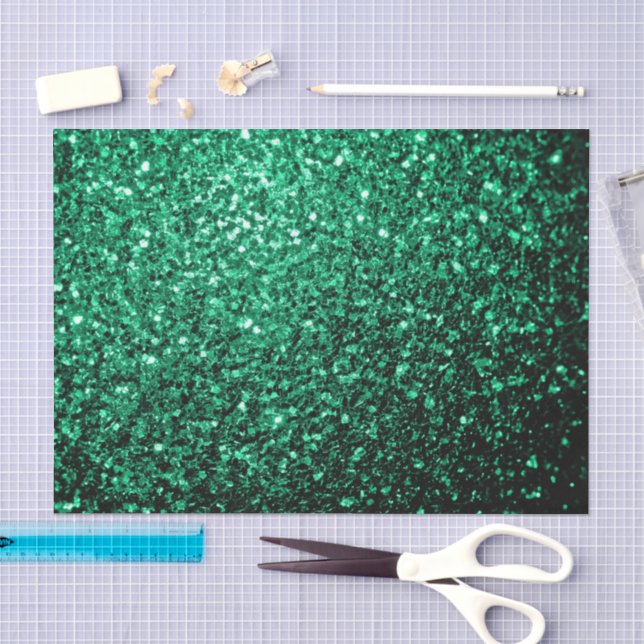 Emerald Green Imitats Glitzer Glitzern Seidenpapier (Handwerk)