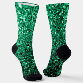 Emerald Green Imitats Glitzer Glitzern Socken