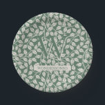 Emerald Green Ivory Flower two dual Pappteller<br><div class="desc">Emerald Green Ivory Flower two dual</div>