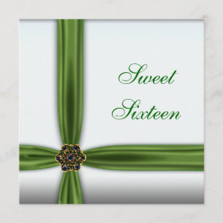 Emerald Green Jewel 16 . Geburtstag Einladung