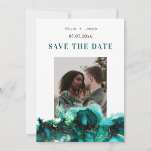 Emerald Green Jewel Tone Hochzeit retten Datum Save The Date
