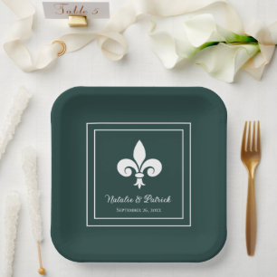 Emerald Green Lilie Wedding Paper Tellers Pappteller
