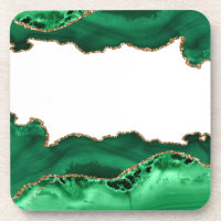 Emerald Green Malachite Stone Gold Metallic