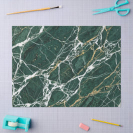 Emerald Green Marble Elegant Gold Gift Packaging Seidenpapier