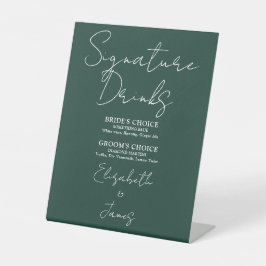 Emerald Green Minimalistisch Script Signature Drin Sockelschild