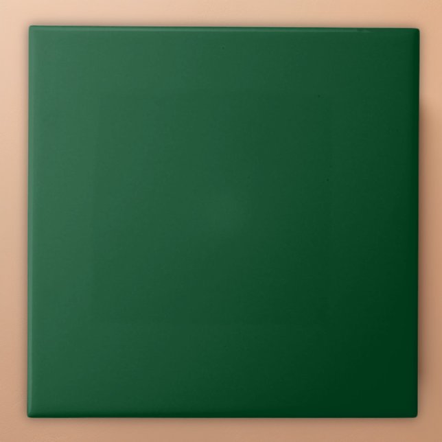 Emerald Green Minimalistisch Solid Color Fliese (Von Creator hochgeladen)