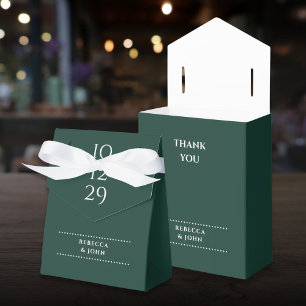 Emerald Green Minimalistisch Special Date Hochzeit Geschenkschachtel