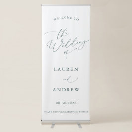 Emerald Green Minimalistisch Willkommen bei unsere Ausziehbarer Banner