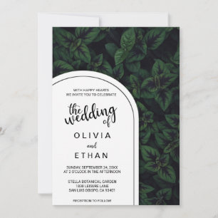 Emerald green mint chic Wedding Einladung