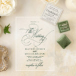 Emerald Green Modern Calligraphy Classic Wedding Acryleinladungen<br><div class="desc">Das Emerald Green Modern Calligraphy Classic Wedding Invitation bietet eine schöne Verbindung von zeitgenössischer Eleganz und zeitloser Romantik. Die tiefgrüne Farbe und die raffinierte Kalligraphie verleihen dem Ganzen den Eindruck eines schlichten Luxus und machen es zu einer idealen Wahl für ein Paar, das seine Liebe mit einer modernen und eleganten...</div>
