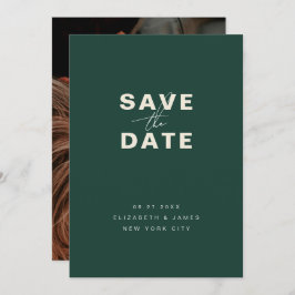 Emerald Green Modern Minimalistisch Save the Date