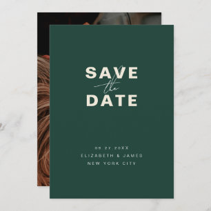 Emerald Green Modern Minimalistisch Save the Date