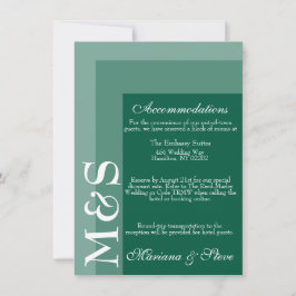 Emerald Green Modern Script Wedding Dankeskarte