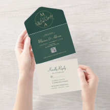Emerald Green Monogram Wedding