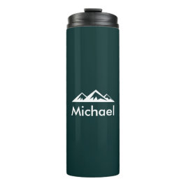 Emerald Green Mountain Personalisiert Custom Thermosbecher