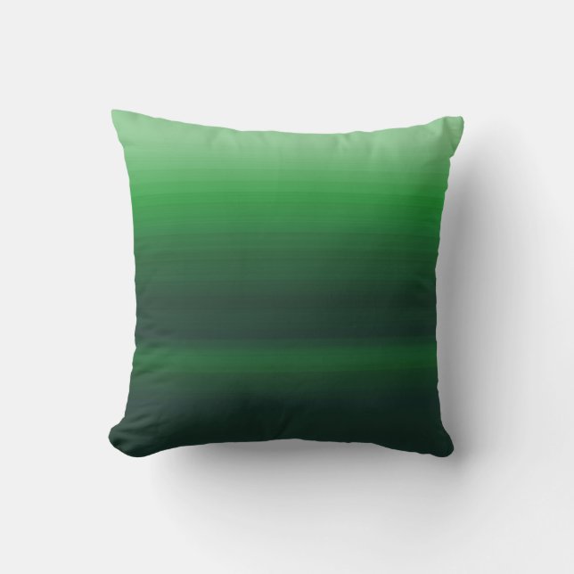 Emerald Green Ombre Design Kissen (Vorderseite)