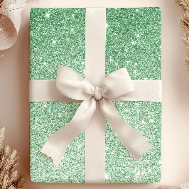Emerald Green Ombre Glitzer Geschenkpapier (Von Creator hochgeladen)