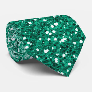 Emerald Green Ombre Glitzer Sparkle Neck Tie Krawatte