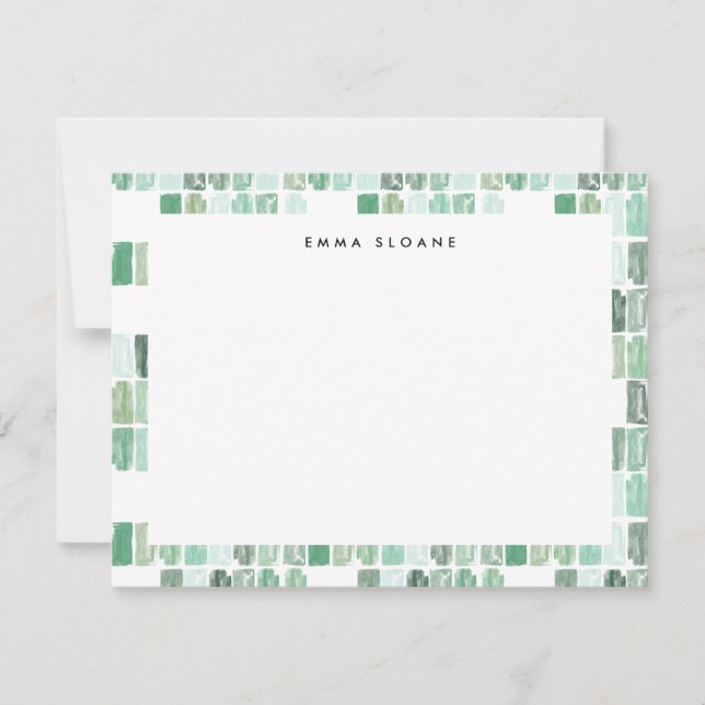 Emerald Green Painted Jewel Personalisiert Note Ca Mitteilungskarte (Vorderseite)