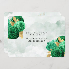 Emerald Green Peony Gold wird meine Bridesmaid sei Einladung