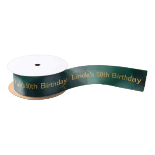 Emerald Green Personalisierte Schleife Satinband