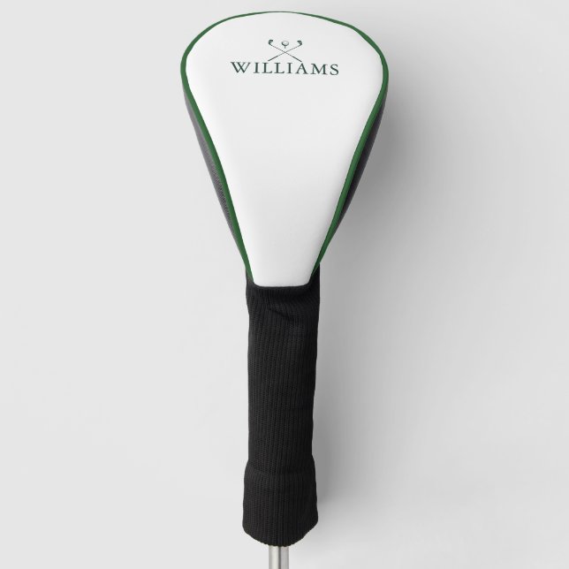 Emerald Green Personalized Name Golf Clubs Golf Headcover (Vorderseite)