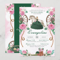 Emerald Green Pink Roses Verzauberter Charro Quinc