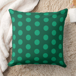 Emerald Green Polka Dots  Kissen