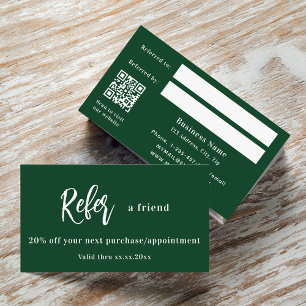 Emerald green qr Code Visitenkarte Rabattkarte