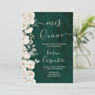 Emerald Green Quinceanera Einladung