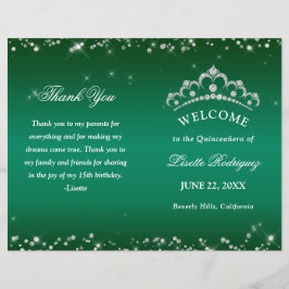 Emerald Green Quinceanera-Programm
