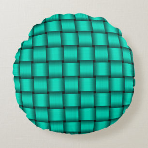 Emerald Green Ribbon Rundes Kissen