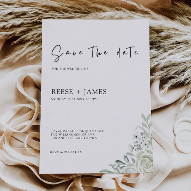 Emerald Green Save the Date Template Einladung (Emerald Green Save the Date Template)