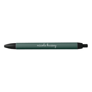 Emerald Green Script Stilvolle Monogram Modern Kugelschreiber
