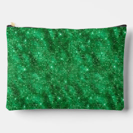 Emerald Green Sequin Pattern Zubehörtasche