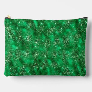 Emerald Green Sequin Pattern Zubehörtasche