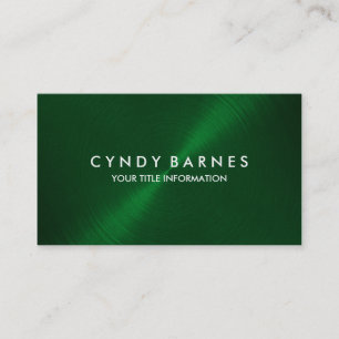Emerald Green Sheen Business Card Visitenkarte