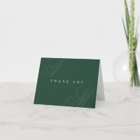 Emerald Green Simple Minimal Wedding Vielen Dank