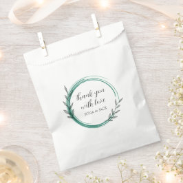 Emerald Green Simple Wreath Wedding Geschenktütchen