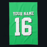Emerald Green Sports Jersey Team Jersey Handtuch<br><div class="desc">Emerald Green Team Jersey / Sports Jersey / Football Jersey Anpassen Sie dies mit Ihrem eigenen Namen oder Teamnamen und einer Nummer. Sie können Größe, Farbe und Platzierung des Textes ändern, wenn Sie Änderungen vornehmen, den Text-Schatten entfernen, Text und / oder Bilder Ihrer eigenen, um Ihr eigenes einzigartiges Design und...</div>