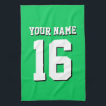 Emerald Green Sports Jersey Team Jersey Handtuch<br><div class="desc">Emerald Green Team Jersey / Sports Jersey / Football Jersey Anpassen Sie dies mit Ihrem eigenen Namen oder Teamnamen und einer Nummer. Sie können Größe, Farbe und Platzierung des Textes ändern, wenn Sie Änderungen vornehmen, den Text-Schatten entfernen, Text und / oder Bilder Ihrer eigenen, um Ihr eigenes einzigartiges Design und...</div>