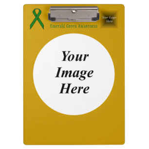 Emerald Green Standard Ribbon Tmplt von K Yoncich Klemmbrett