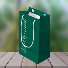 Emerald Green stilisierte Script Wedding Bridesmai Kleine Geschenktüte