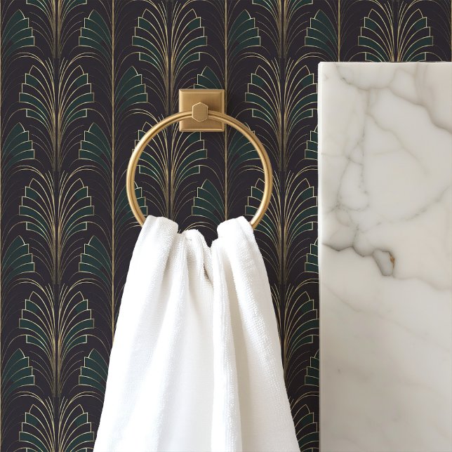 Emerald Green und Black Art Deco Tapete (Von Creator hochgeladen)