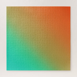 Emerald Green und Burnt Orange Gradient Puzzle
