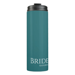 Emerald Green und White Bride- Thermosbecher