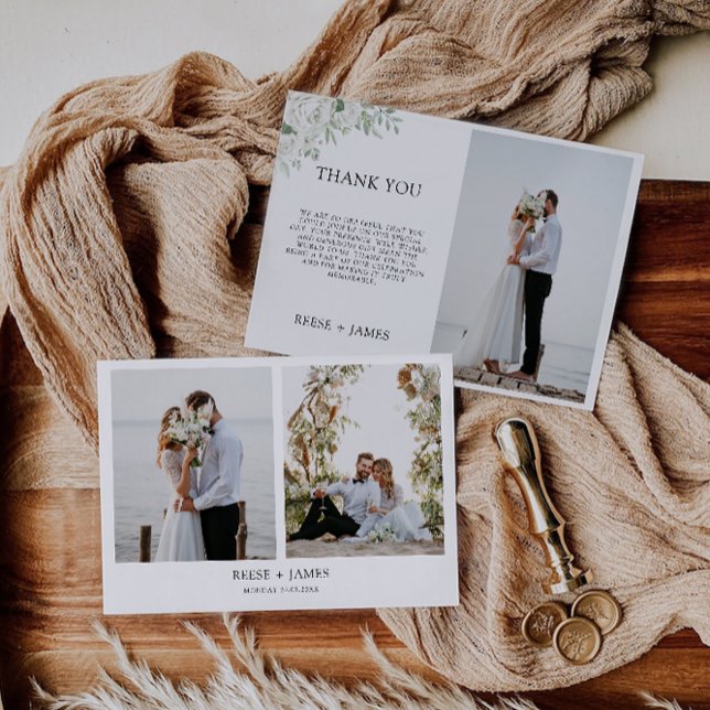 Emerald Green Wedding Dankeschön Card Einladung (Emerald Green Wedding Thank You Card)