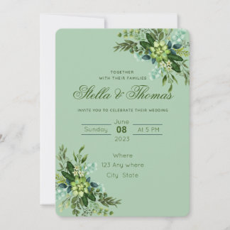 Emerald Green Wedding Einladung Ankündigung