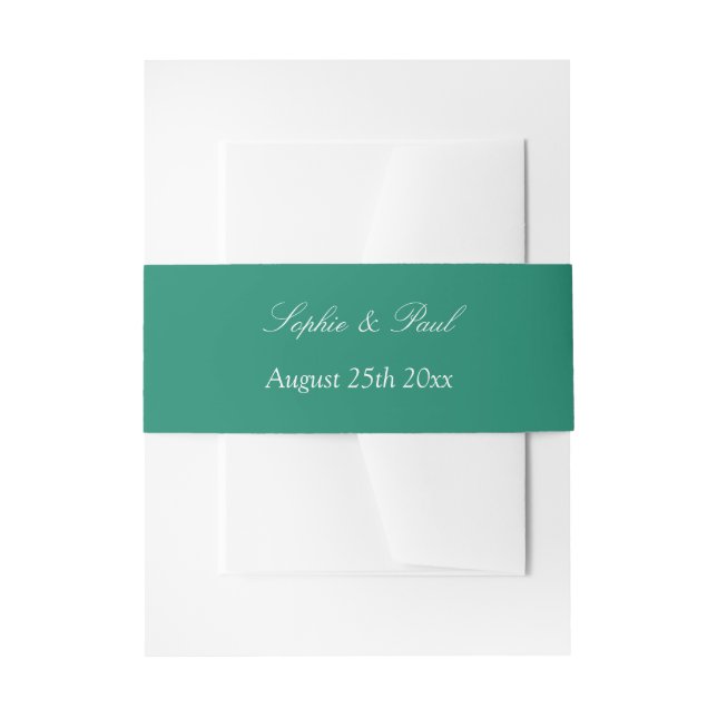 Emerald Green Wedding Einladung Bly Band (Vorderseite Beispiel)