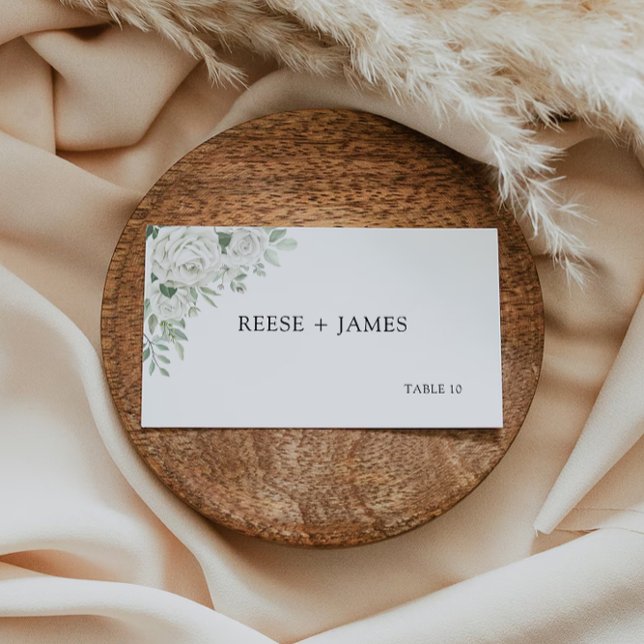 Emerald Green Wedding Platzkarten Template Begleitkarte (Emerald Green Wedding Place Cards Template)